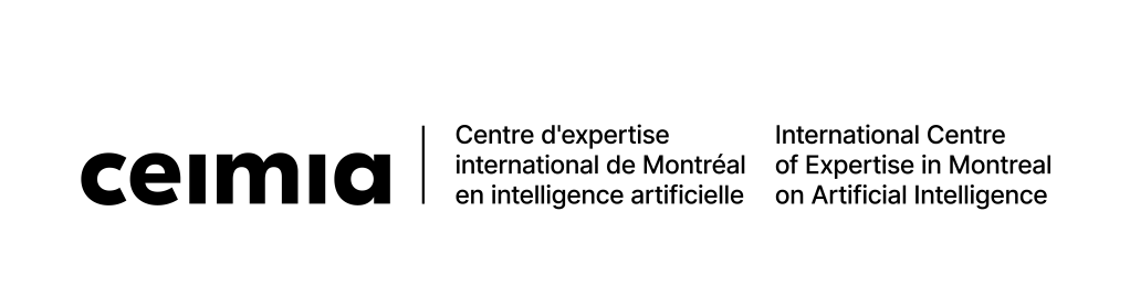 Logo du Centre d'expertise international de Montréal en intelligence artificielle (CEIMIA), affichant le nom 'ceimia' avec des éléments graphiques stylisés.